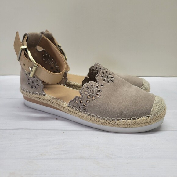 CROWN VINTAGE Tan Espadrille Sandals Size 7 - Picture 1 of 5